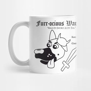 RPG Dog Class - Warrior (Furr-ocious Warrior) Mug